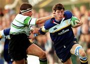 1 September 2000; Shane Horgan of Leinster is tackled by John O'Connor of Connacht during the Guinness Interprovincial Rugby Championship match between Leinster and Connacht at Donnybrook Stadium in Dublin. Photo by Aoife Rice/Ssportsfile