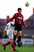 1 September 2000; Tony O'Connor of Bohemians in action against James Mulligan of Cork City during the Eircom League Premier Division match between Bohemians and Cork City at Dalymount Park in Dublin. Photo by Brendan Moran/Sportsfile