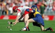 3 September 2000; Ciara Healy of Cork in action against Elaine Burke of Tipperary during the All-Ireland Senior Camogie Championship Final match between Cork and Tipperary at Croke Park in Dublin. Photo by Aoife Rice/Sportsfile