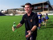 3 September 2000; Tipperary manager Michael Cleary celebrates after the All-Ireland Senior Camogie Championship Final match between Cork and Tipperary at Croke Park in Dublin. Photo by Brendan Moran/Sportsfile