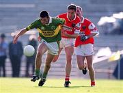 2 September 2000; Aodan MacGearailt of Kerry in action against Kieran McGeeney of Armagh during the Bank of Ireland All-Ireland Senior Football Championship Semi-Final replay match between Kerry and Armagh at Croke Park in Dublin. Photo by Brendan Moran/Sportsfile