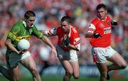 2 September 2000; Darragh Ó Sé of Kerry in action against Andrew McCann of Armagh during the Bank of Ireland All-Ireland Senior Football Championship Semi-Final replay match between Kerry and Armagh at Croke Park in Dublin. Photo by Aoife Rice/Sportsfile
