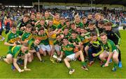 5 July 2015; The Kerry team celebrate with the cup after the game. Electric Ireland Munster GAA Football Minor Championship Final, Kerry v Tipperary. Fitzgerald Stadium, Killarney, Co. Kerry.  Picture credit: Brendan Moran / SPORTSFILE