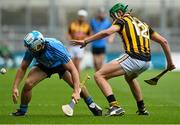 5 July 2015; Darragh Butler, Dublin, in action against Daniel O'Connor, Kilkenny. Electric Ireland Leinster GAA Hurling Minor Championship Final, Kilkenny v Dublin. Croke Park, Dublin. Picture credit: David Maher / SPORTSFILE