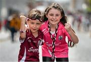 5 July 2015; Galway supporters Lennon, aged 5, and Jasmine, aged 8, Gohery, from Eyrecourt, Co. Galway. Leinster GAA Hurling Senior Championship Final, Kilkenny v Galway. Croke Park, Dublin. Picture credit: Dáire Brennan / SPORTSFILE