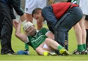 5 July 2015; Tom Condon, Limerick, is treated for an injury before being substituted in the first half. GAA Hurling All-Ireland Senior Championship, Round 1, Westmeath v Limerick. Cusack Park, Mullingar, Co. Westmeath. Picture credit: Piaras Ó Mídheach / SPORTSFILE