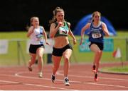 5 July 2015; Phoebe Murphy, Ferrybank A.C, Co. Waterford, competing in the Junior Women's 200m during the GloHealth Junior and U23 Championships of Ireland. Harriers Stadium, Tullamore, Co. Offaly. Picture credit: Seb Daly / SPORTSFILE