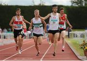 5 July 2015; Kevin Kelly, St. Coca's A.C, Co. Kildare, leads the U23 Men's 1500 during the GloHealth Junior and U23 Championships of Ireland. Harriers Stadium, Tullamore, Co. Offaly. Picture credit: Seb Daly / SPORTSFILE