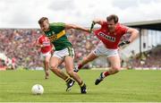 5 July 2015; James O'Donoghue, Kerry, in action against James Loughrey, Cork. Munster GAA Football Senior Championship Final, Kerry v Cork. Fitzgerald Stadium, Killarney, Co. Kerry. Picture credit: Stephen McCarthy / SPORTSFILE