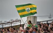 5 July 2015; A Kerry supporter flies her flag during the game. Munster GAA Football Senior Championship Final, Kerry v Cork. Fitzgerald Stadium, Killarney, Co. Kerry. Picture credit: Brendan Moran / SPORTSFILE