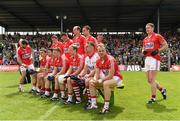 5 July 2015; Cork players gather for their team photograph ahead of the game. Munster GAA Football Senior Championship Final, Kerry v Cork. Fitzgerald Stadium, Killarney, Co. Kerry. Picture credit: Stephen McCarthy / SPORTSFILE
