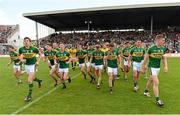 5 July 2015; Kerry players break away from their team photograph ahead of the game. Munster GAA Football Senior Championship Final, Kerry v Cork. Fitzgerald Stadium, Killarney, Co. Kerry. Picture credit: Stephen McCarthy / SPORTSFILE