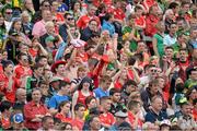 5 July 2015; Cork fans during the game. Munster GAA Football Senior Championship Final, Kerry v Cork. Fitzgerald Stadium, Killarney, Co. Kerry. Picture credit: Eoin Noonan / SPORTSFILE