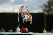 5 July 2015; Jamie Fennell, West Waterford A.C, Co. Waterford, competing in the Junior Men's Pole Vault during the GloHealth Junior and U23 Championships of Ireland. Harriers Stadium, Tullamore, Co. Offaly. Picture credit: Seb Daly / SPORTSFILE