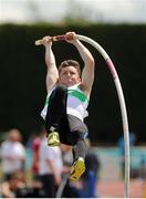 5 July 2015; Conor Bermingham, Raheny Shamrock A.C, Co. Dublin, competing in the Junior Men's Pole Vault during the GloHealth Junior and U23 Championships of Ireland. Harriers Stadium, Tullamore, Co. Offaly. Picture credit: Seb Daly / SPORTSFILE