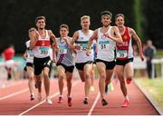 5 July 2015; Kevin Kelly, St. Coca's A.C, Co. Kildare, leads the U23 Men's 1500 during the GloHealth Junior and U23 Championships of Ireland. Harriers Stadium, Tullamore, Co. Offaly. Picture credit: Seb Daly / SPORTSFILE