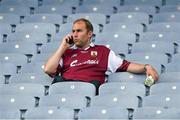 5 July 2015; A lone Galway supporter after the game. Leinster GAA Hurling Senior Championship Final, Kilkenny v Galway. Croke Park, Dublin. Picture credit: Ray McManus / SPORTSFILE
