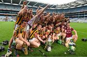 5 July 2015; Members of the Kilkenny team celebrate with the Bob O'Keeffe Cup after the game. Leinster GAA Hurling Senior Championship Final, Kilkenny v Galway. Croke Park, Dublin. Picture credit: Ray McManus / SPORTSFILE