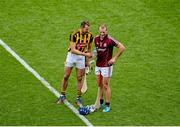 5 July 2015; Jackie Tyrrell, Kilkenny, chats with Cyril Donnellan, Galway, after the game. Leinster GAA Hurling Senior Championship Final, Kilkenny v Galway. Croke Park, Dublin. Picture credit: Dáire Brennan / SPORTSFILE
