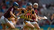 5 July 2015; Ger Aylward,  Kilkenny, in action against Johnny Coen,  left, and Andrew Smith, Galway. Leinster GAA Hurling Senior Championship Final, Kilkenny v Galway. Croke Park, Dublin. Picture credit: Ray McManus / SPORTSFILE