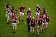 5 July 2015; Galway selector Eugene Cloonan oversees the Galway team warmup before the game. Leinster GAA Hurling Senior Championship Final, Kilkenny v Galway. Croke Park, Dublin. Picture credit: Dáire Brennan / SPORTSFILE