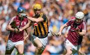 5 July 2015; Colin Fennelly, Kilkenny, in action against Johnny Coen, left, and John Hanbury, Galway. Leinster GAA Hurling Senior Championship Final, Kilkenny v Galway. Croke Park, Dublin. Picture credit: David Maher / SPORTSFILE