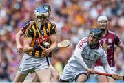 5 July 2015; TJ Reid, Kilkenny, shoots past Galway goalkeeper Colm Callanan to score his side's only goal of the game. Leinster GAA Hurling Senior Championship Final, Kilkenny v Galway. Croke Park, Dublin. Picture credit: David Maher / SPORTSFILE