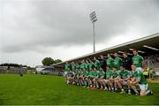 5 July 2015; The Fermanagh squad line up for the team photograph. GAA Football All-Ireland Senior Championship Round 2A, Fermanagh v Antrim. Brewster Park, Enniskillen, Co. Fermanagh. Photo by Sportsfile