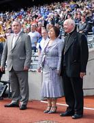 7 September 2008; Dr Dermot Clifford, Archbishop of Cashel and Emly and patron of the GAA with President of the GAA Nickey Brennan and his wife Mairead, before making their way to their seats before the game. ESB GAA Hurling All-Ireland Minor Championship Final, Kilkenny v Galway, Croke Park, Dublin. Picture credit: Brendan Moran / SPORTSFILE