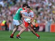 21 September 2008; Kyle Coney, Tyrone, in action against Eoin Reilly, Mayo. ESB GAA Football All-Ireland Minor Championship Final, Tyrone v Mayo, Croke Park, Dublin. Picture credit: Brendan Moran / SPORTSFILE