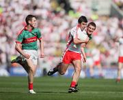 21 September 2008; Ciaran Gervin, Tyrone, in action against Shane Nally and John Broderick, Mayo. ESB GAA Football All-Ireland Minor Championship Final, Tyrone v Mayo, Croke Park, Dublin. Picture credit: Oliver McVeigh / SPORTSFILE