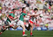 21 September 2008; Ciaran Gervin, Tyrone, in action against Shane Nally, Mayo. ESB GAA Football All-Ireland Minor Championship Final, Tyrone v Mayo, Croke Park, Dublin. Picture credit: Oliver McVeigh / SPORTSFILE