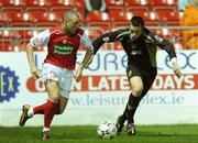 26 September 2008; Mark Quigley, St. Patrick's Athletic, in action against Chris Deans, Sporting Fingal. FAI Ford Cup Quarter-Final Replay, St. Patrick's Athletic v Sporting Fingal, Richmond Park, Inchicore, Dublin. Picture credit: Pat Murphy / SPORTSFILE