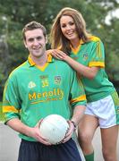 25 September 2008; The Menolly Group, one of the countries leading property development companies and owner-operators of Dunboyne Castle Hotel and Spa, announced the renewal of their sponsorship of Meath GAA. The deal which covers sponsorship of minor, junior, under-21 and senior men’s football teams runs until 2011. Pictured at the announcement is Miss Ireland Sinead Noonan, from Dunboyne, Co. Meath, with Meath footballer Mark Ward. Dunboyne Castle Hotel, Dunboyne, Co Meath. Picture credit: David Maher / SPORTSFILE