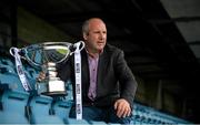 6 July 2015; Pictured at the launch of the TG4 Ladies All Ireland Football Championship is Tipperary Intermediate Football manager John Leahy with the Mary Quinn Memorial Cup. The championship, which begins with the first matches on July 25th will culminate with the TG4 All Ireland Finals in Croke Park on September 27th. Cork will hope to win their tenth All Ireland title in 11 years but will face the highest level of competition in years. All supporters of the sport are being asked to support the championship, to Be the Difference, Be There #BetheDiff. Croke Park, Dublin. Picture credit: Brendan Moran / SPORTSFILE