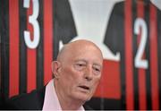 6 July 2015; Bohemian FC's Honorary Life President Tony O'Connell speaking during a media briefing. Dalymount Park, Dublin. Picture credit: Sam Barnes / SPORTSFILE