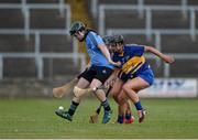 4 July 2015; Emma Flanagan, Dublin, in action against Ciannait Walsh, Tipperary. Liberty Insurance Camogie Championship, Dublin v Tipperary. O'Moore Park, Portlaoise, Co. Laois. Picture credit: Dáire Brennan / SPORTSFILE