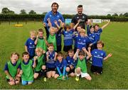 8 July 2015; Kane Douglas and Mick Kearney of Leinster Rugby came out to the Bank of Ireland Summer Camp to meet up with some local young rugby talent in Kilkenny RFC, Kilkenny. Picture credit: Seb Daly / SPORTSFILE