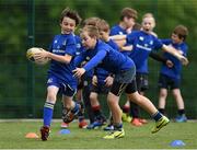 8 July 2015; Johnny Sexton and Rob Kearney of Leinster Rugby came out to the Bank of Ireland Summer Camp to meet up with some local young rugby talent in Coolmine RFC. Pictured is Jack Conway in action against Shane Moore during the summer camp. Coolmine Rugby Club, Coolmine, Dublin. Picture credit: Matt Browne / SPORTSFILE
