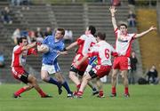 28 September 2008; Kevin McGourty, St Gall's, in action against Brendan Herron and Cathal Kelly, Lamh Dhearg. Antrim County Senior Football Final, St Gall's v Lamh Dhearg, Casement Park, Belfast, Co. Antrim. Picture credit: Oliver McVeigh / SPORTSFILE