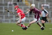 28 September 2008; Shay Casey, Loughgiel Shamrocks, in action against Aaron Graffin, Cushendalls Ruairi Og's. Antrim County Senior Hurling Final, Cushendalls Ruairi Og's v Loughgiel Shamrocks, Casement Park, Belfast, Co. Antrim. Picture credit: Oliver McVeigh / SPORTSFILE