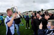 28 September 2008; Mayobridge captain Michael Walsh poses with the Frank O'Hare Cup for photographers. Down County Senior Football Final, Pairc Esler, Newry, Co. Down. Photo by Sportsfile