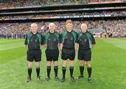 7 September 2008; Referee Barry Kelly, second from right, with his officials, from left, Pat Green, John Sexton and Tommy McIntyre. GAA Hurling All-Ireland Senior Championship Final, Kilkenny v Waterford, Croke Park, Dublin. Picture credit: Ray McManus / SPORTSFILE