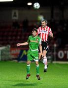 30 September 2008; Steven Gray, Derry City, in action against Pat Sullivan, Cork City. FAI Ford Cup Quarter-Final Replay, Derry City v Cork City, Brandywell, Derry, Co. Derry. Photo by Sportsfile