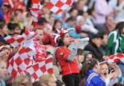28 September 2008; Cork supporters cheers on their team during the game. TG4 All-Ireland Ladies Senior Football Championship Final, Cork v Monaghan, Croke Park, Dublin. Picture credit: David Maher / SPORTSFILE