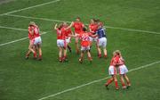 28 September 2008; Cork players celebrate at the final whistle. TG4 All-Ireland Ladies Senior Football Championship Final, Cork v Monaghan, Croke Park, Dublin. Picture credit: Ray McManus / SPORTSFILE