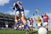 28 September 2008; Tipperary players run out onto the pitch before the start of the game. TG4 All-Ireland Ladies Intermediate Football Championship Final, Clare v Tipperary, Croke Park, Dublin. Picture credit: David Maher / SPORTSFILE