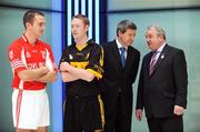 29 September 2008; There is no time for either prolonged despair or elation for the modern GAA player. As the curtain falls on another GAA Football or Hurling Championship, the pace then steps up across the country as clubs battle to make it through to the 2008/2009 AIB GAA Club Championships. Pictured at the launch are from left, Michael Walsh, Stradbally, Waterford, Colm Cooper, Dr. Crokes, Kerry, Billy Finn, General Manager, AIB Bank, and Nickey Brennan, President of the GAA. Picture credit: Brendan Moran / SPORTSFILE