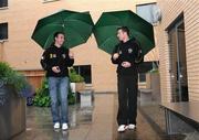 30 September 2008; Kilkenny hurler Eoin Larkin, left, and Tyrone footballer Sean Cavanagh who were presented with the Opel / GPA Player of the Month Awards for September. Jurys Croke Park, Dublin. Picture credit: Pat Murphy / SPORTSFILE