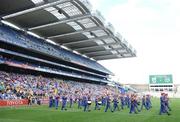 28 September 2008; The Artane Band lead the teams around the pitch before the game. TG4 All-Ireland Ladies Intermediate Football Championship Final, Clare v Tipperary, Croke Park, Dublin. Picture credit: Brendan Moran / SPORTSFILE